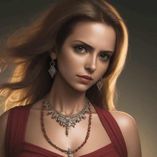 AI generated: High resolution photography woman with necklace