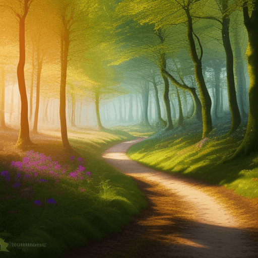 AI generated: farbenprächtiges bild, lumiessence, fantasy, landschaft wald wüste, farbelwesen, 8k 