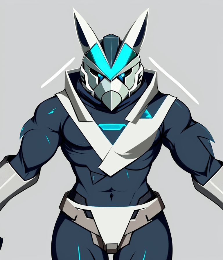 AI generated: protogen, (protogen face:1.1), (protogen visor:1.1) furry