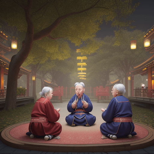 AI generated: High resolution photography, AN urban PARK, elderly people performing taixi, surrounding trees, cozy...