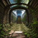 AI generated: (Masterpiece , Award Winning:1.2), Photo of a Hidden Ancient Aztec temple ruins, jungle, South Ameri...