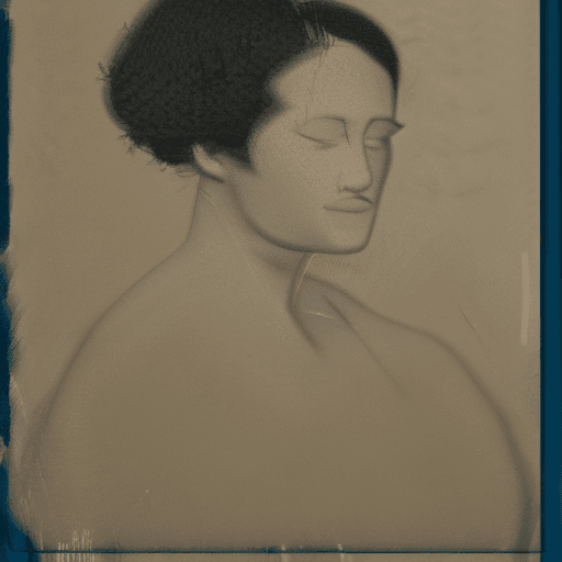 AI generated: An image of a woman offering a sophisticated over-the-shoulder look towards the viewer. Her body is ...