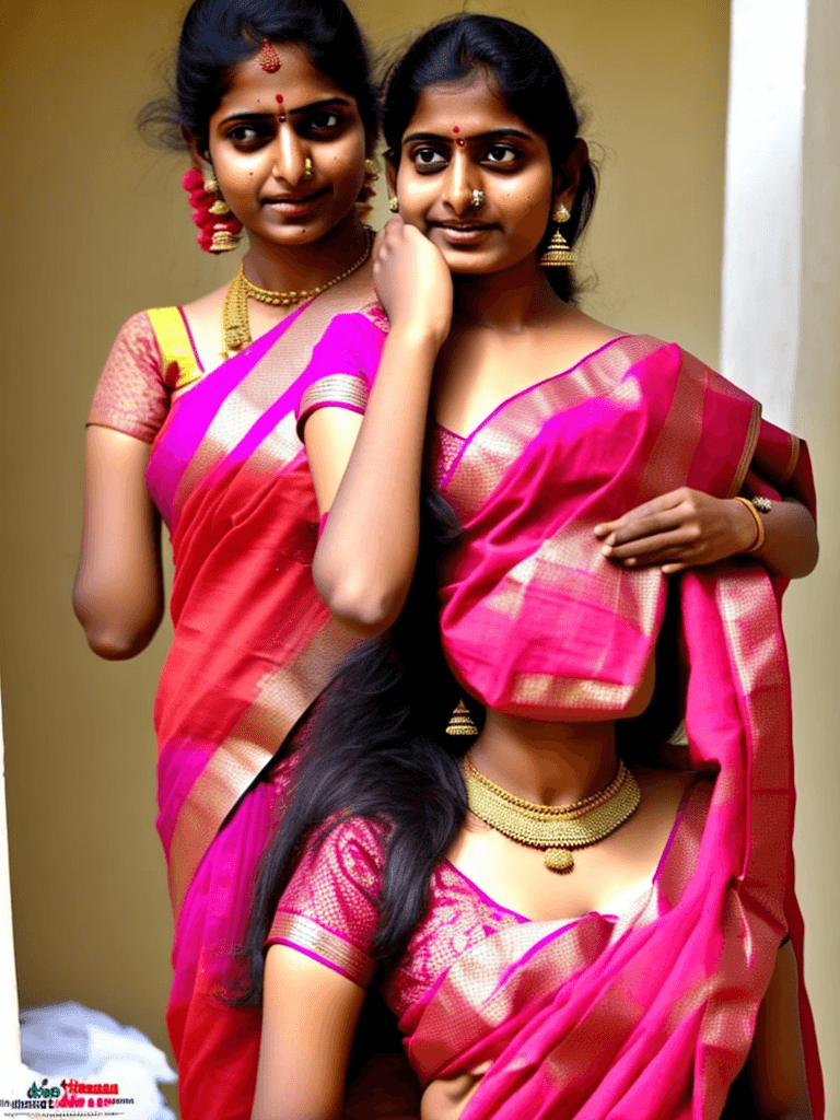 AI generated: Indian girl having big  breasts wearing saree