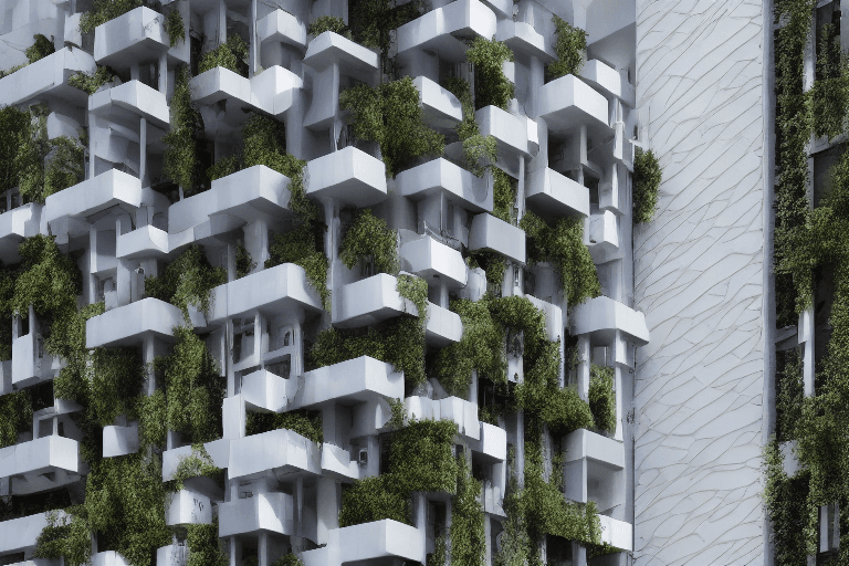 AI generated: modern architecture, modern design, architectural photography, sentimental sky, skyline, urban surro...