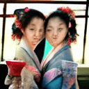 AI generated: (RAW photo, photorealistic), (extremely intricate), 2girls, young Japan girls, holding each other, s...