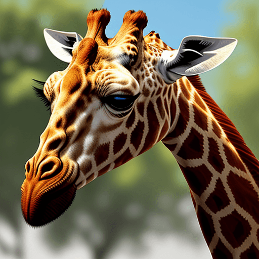 AI generated: giraffe white 