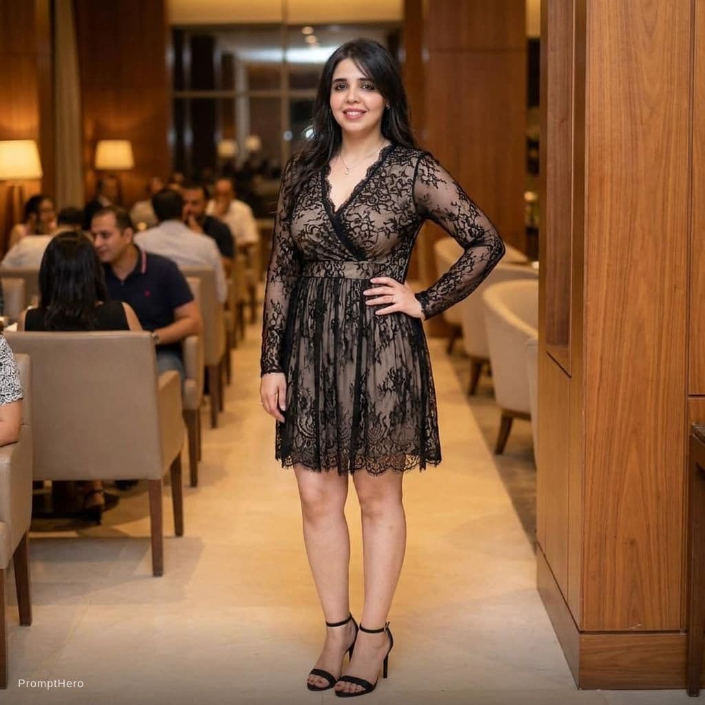 AI generated: sexy short dress with full body