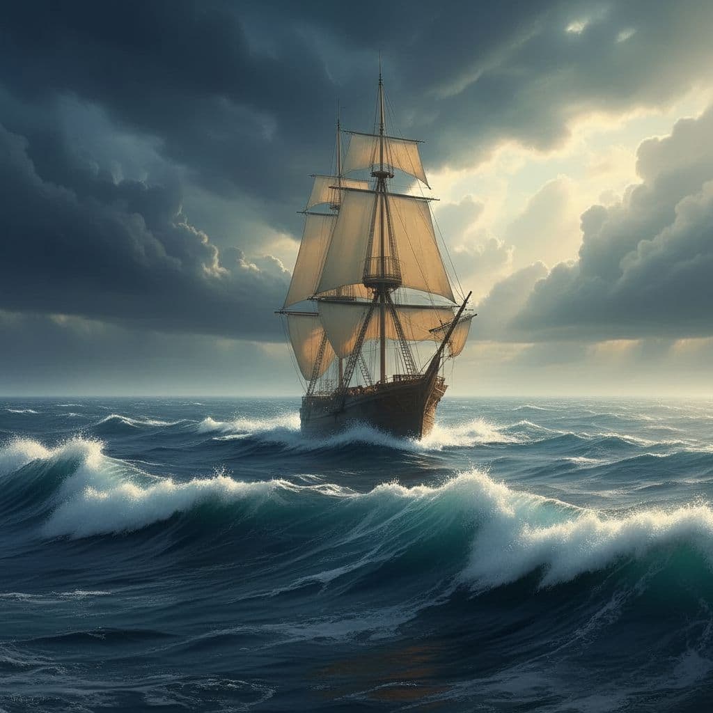 AI generated: En pleine mer