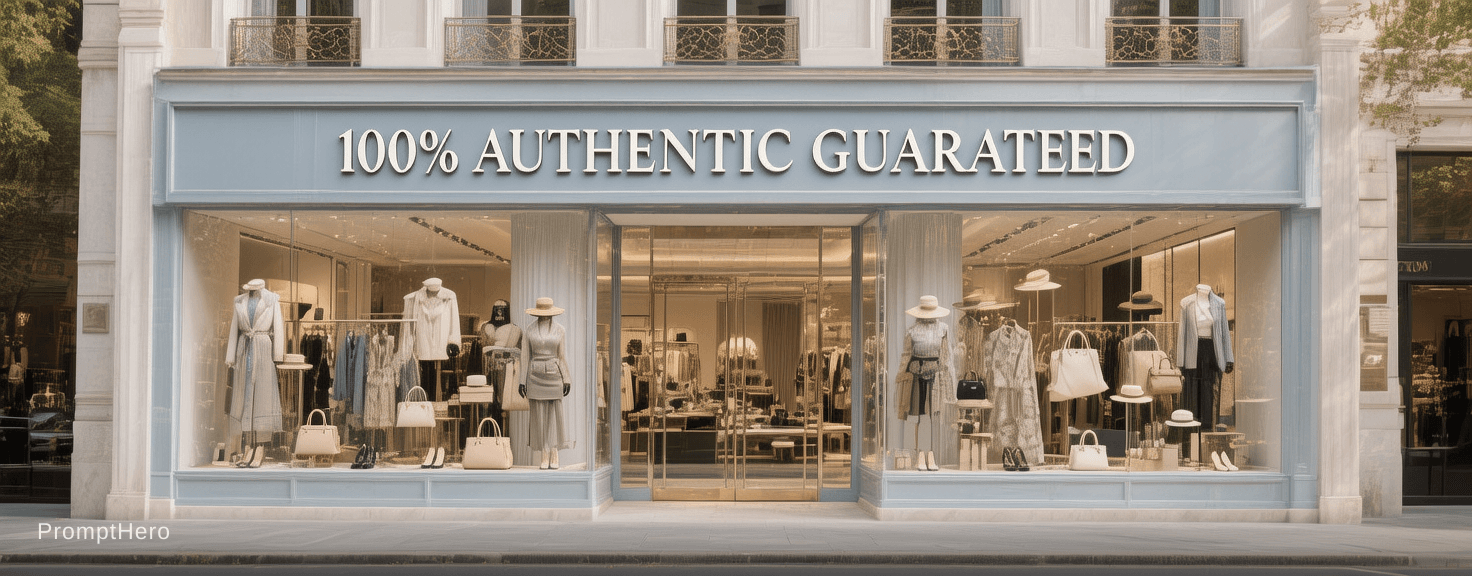 AI generated: Create a wide luxury banner (aspect ratio 4.5:1) for a high-end fashion select shop profile header.
...