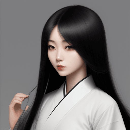 AI generated: A korean woman, long black hair, 