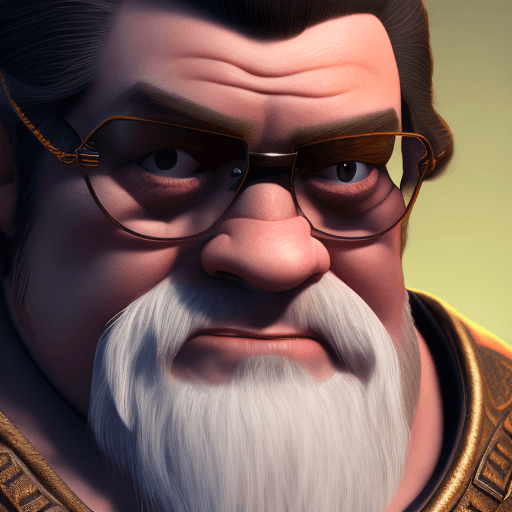AI generated: dwarf kindly looking, David bowee, Elvis Presley, large woman, black glasses, cinematic, hyper reali...