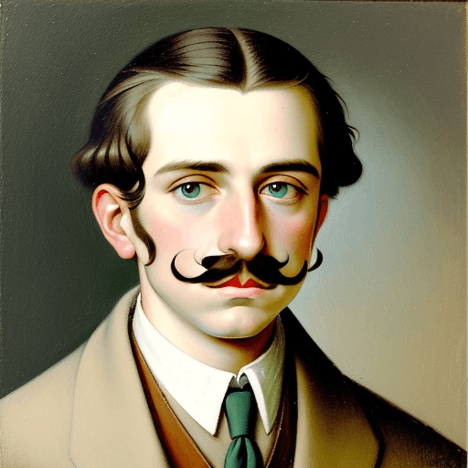 AI generated: Austrian painter who got kicked out of art school and then pursued a career in politics (VERY SMALL ...
