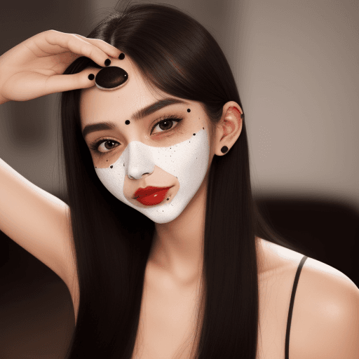 AI generated: Perfect with mole on face girl 