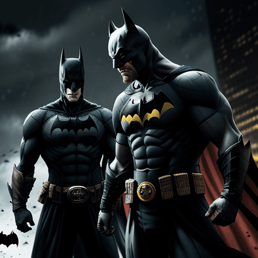 AI generated: Batman and Kratos ,4 k ultra HD 