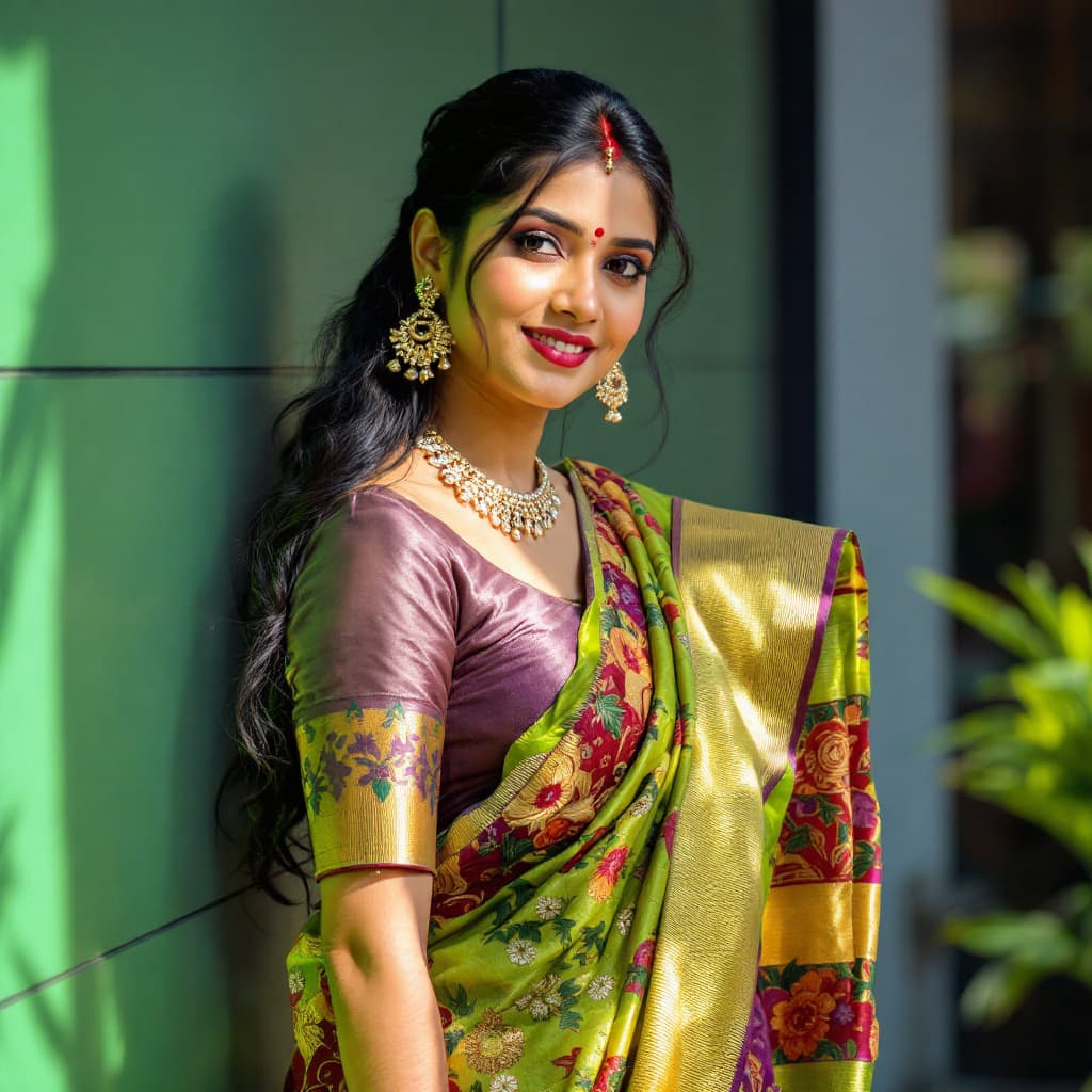 AI generated: indian modern girl photography