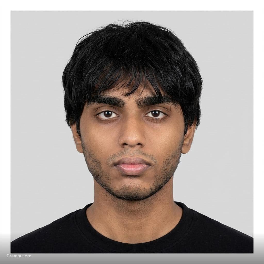 AI generated: passport photo man