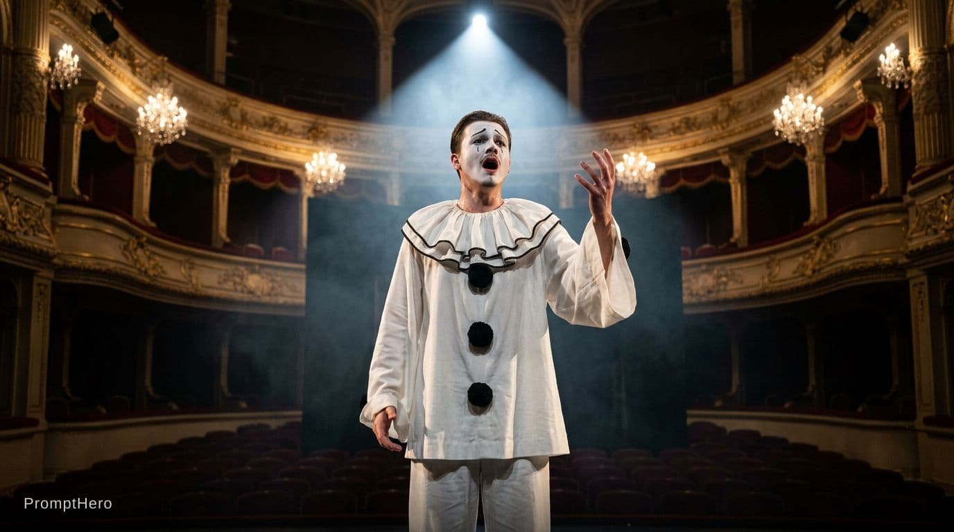 AI generated: Ultra-photorealistic scene of a live opera performance in a grand historic European opera house. Vie...