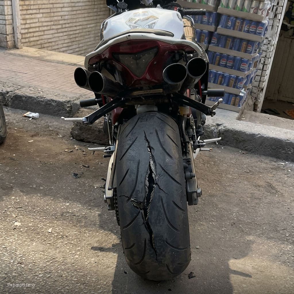 AI generated: Cut the tire