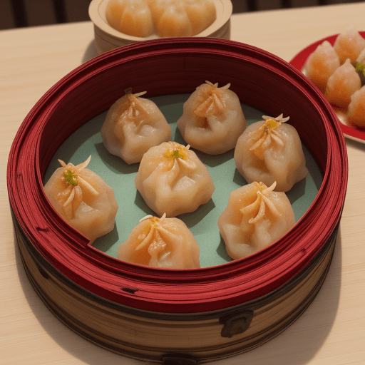 AI generated: High resolution photo of a dimsum made with Indian herb shangri
