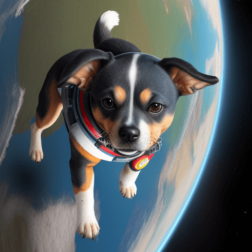 AI generated: perrito en el espacio