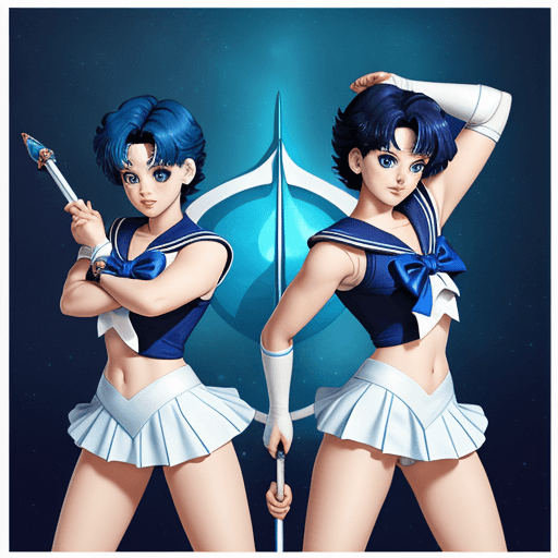 AI generated: sailor mercury warriors