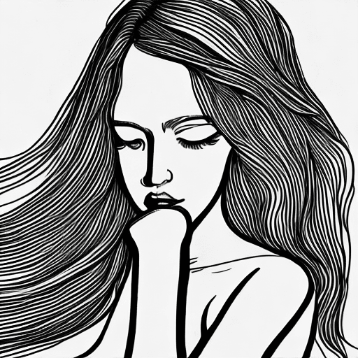 AI generated: a nude girl
, black lines white background, clean simple line art, no background, clean coloring boo...