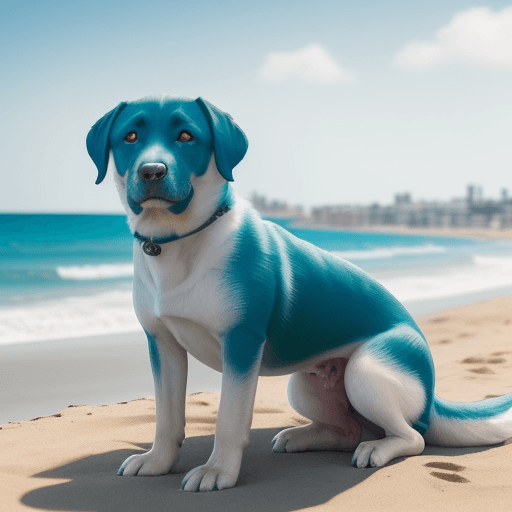 AI generated: foto realista de una perra labrador color miel, de ojos verdes y nariz café, de 7 años y con un grad...