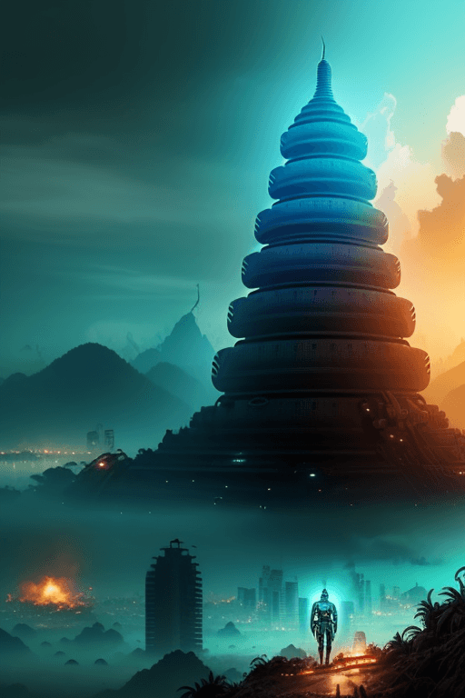 AI generated: thailan, dystopia