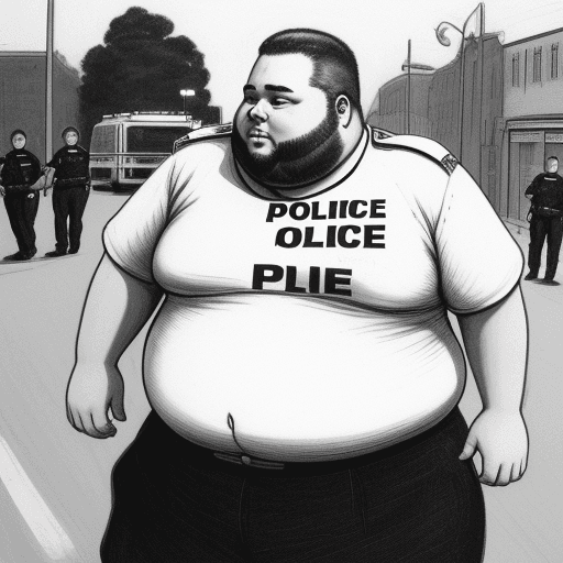 AI generated: The police are fucking a fat man