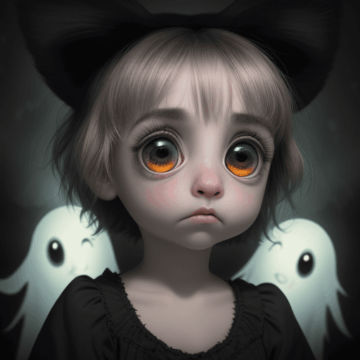 AI generated: Big bright eyes: A close-up shot of a cute animal with big, bright eyes, capturing their innocence a...