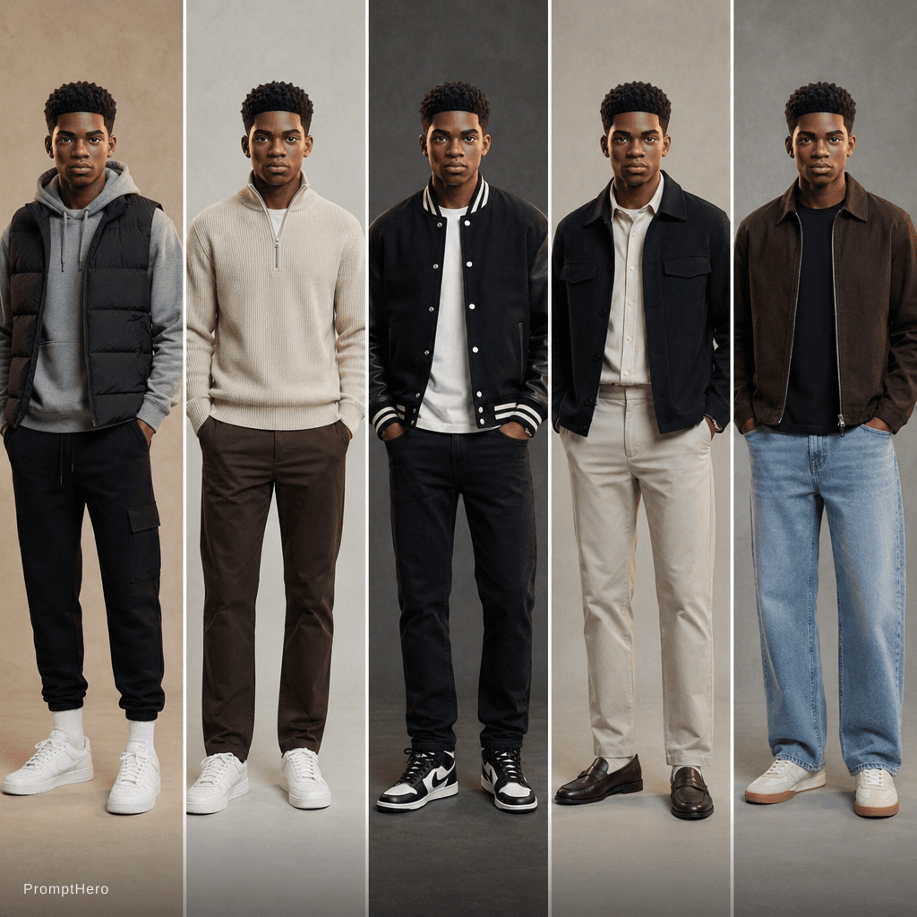 AI generated: Create different outfits that suits my image 