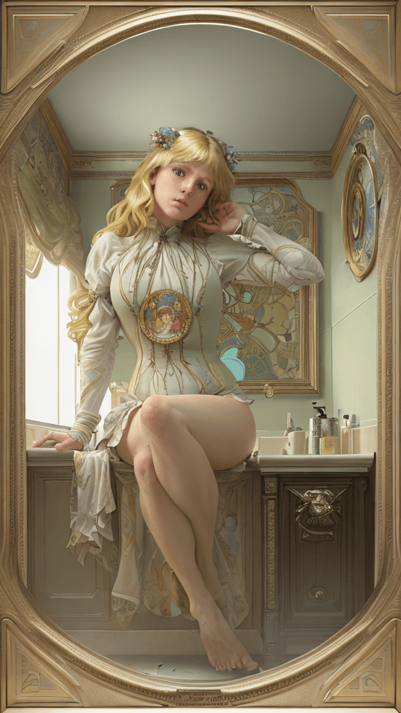 AI generated: (realistic, photo-realistic)1.37, ultra detailed,(welcome to the the peep show blonde closed fisheye...