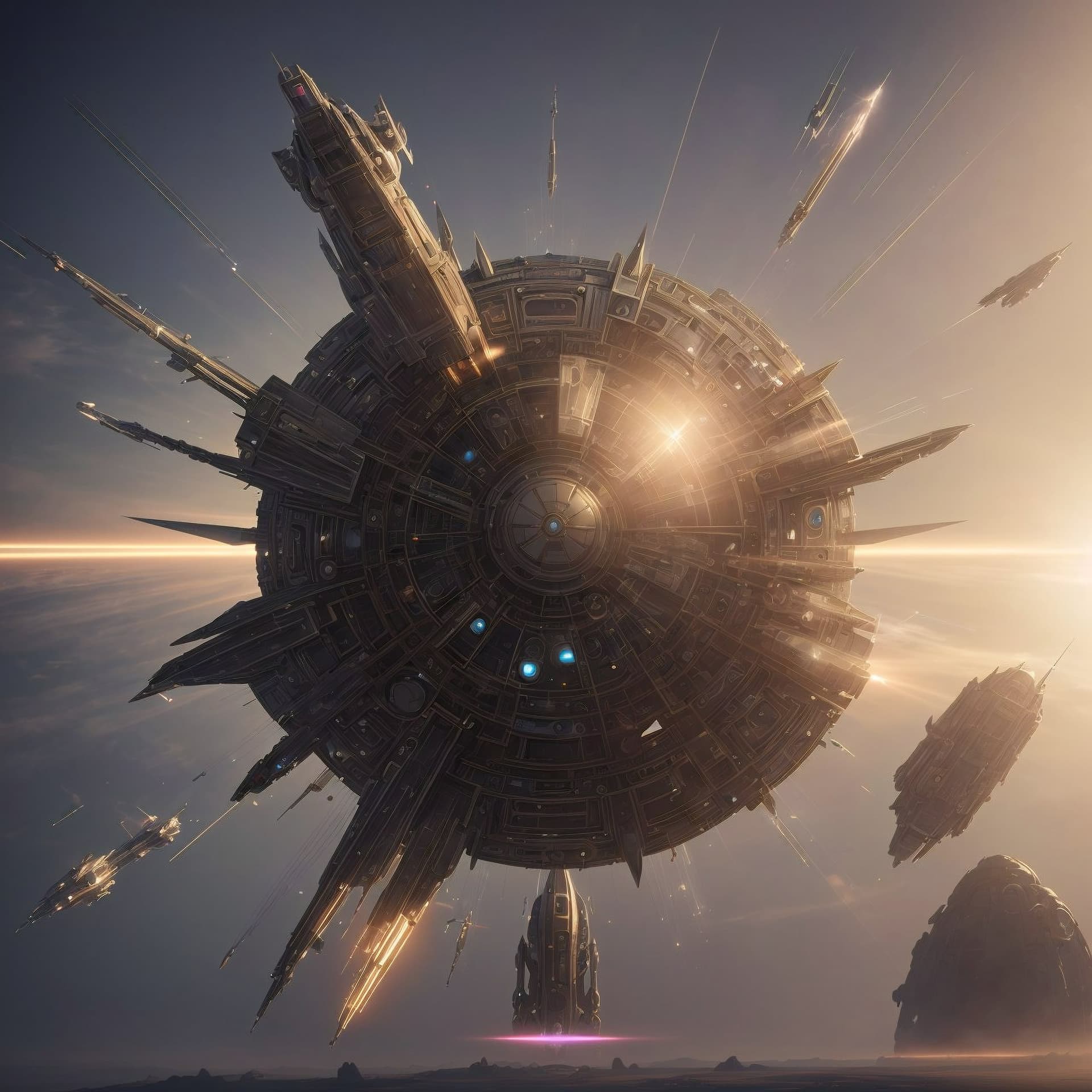 AI generated: full size photo of spaceship,concept art by Leonardo di ser Piero da Vinci,highly detailed epic cine...
