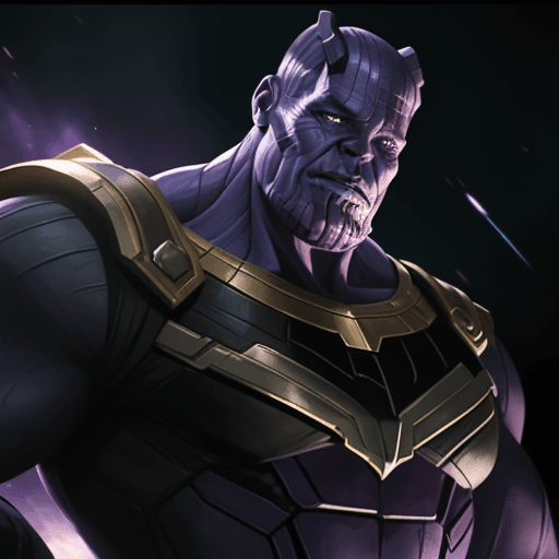 AI generated: thanos fight dark side