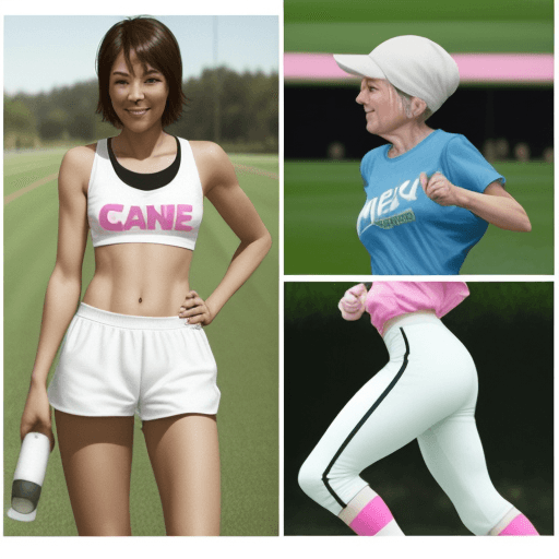 AI generated: I need a photo that relates healthy living and sports to curing cancer