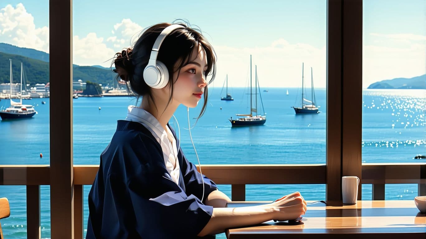 AI generated: A minimalist and clean photography style, detailed shojo manga-style illustration of a smart-looking...