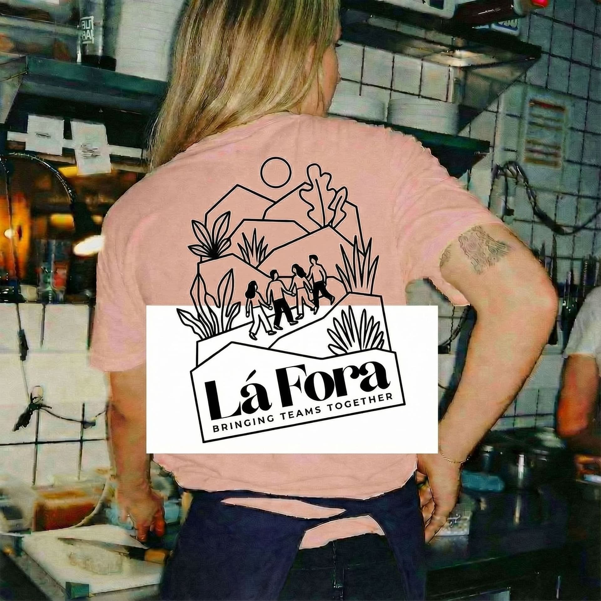 AI generated: Seperate the logo from the illustration and keep it in it's own rectangle below the illustration.