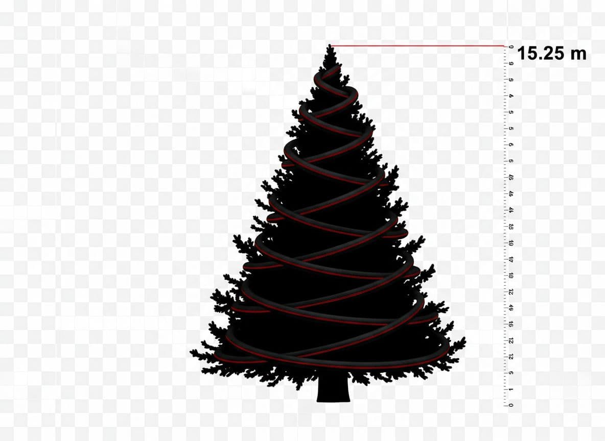 AI generated: Using this hose, without modifying or altering the text, create the silhouette of a pine tree with i...