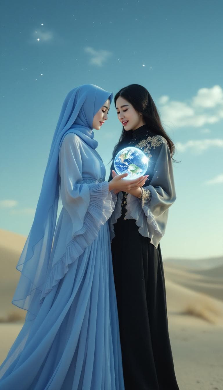 AI generated: Full length view. A hyper-realistic cinematic video. Two Korean women, Korean ulzzang faces, both in...