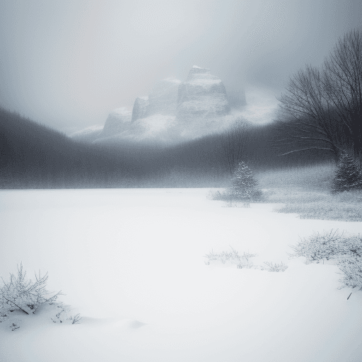 AI generated: Beauty in a snowy landscape