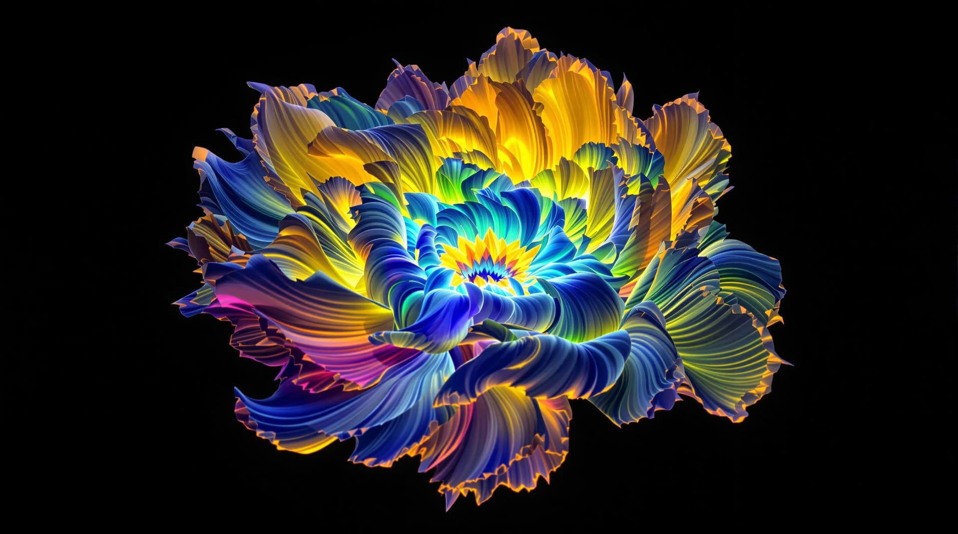AI generated:  A breathtaking, hyper-realistic 3D render of an abstract Mandelbulb fractal flower with an otherwor...