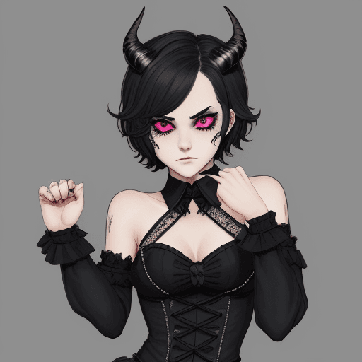 AI generated: VanripArt_05, VanripArt_08, vanripper style, Helltaker, in Helltaker style, a cute girly femboy with...
