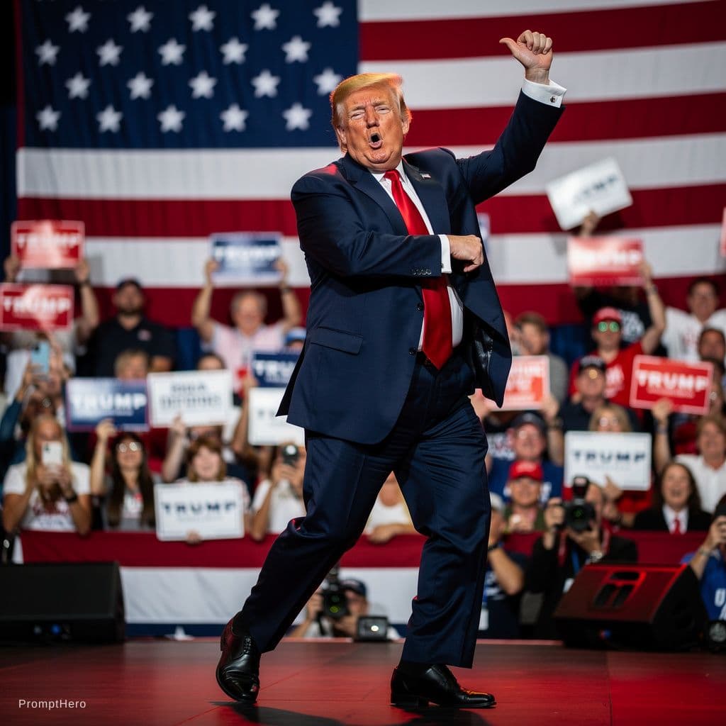AI generated: Trump dancing