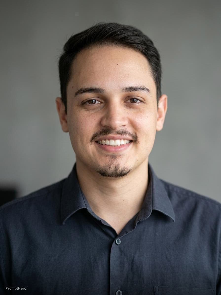 AI generated: Professional LinkedIn photo, man in a dark shirt, neutral background, photorealistic, 8k --cref http...