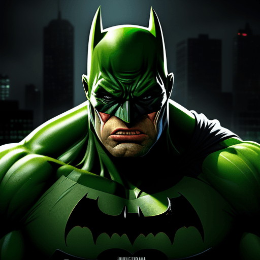 AI generated: Batman hulk beat superman,4 k, ultra hd
