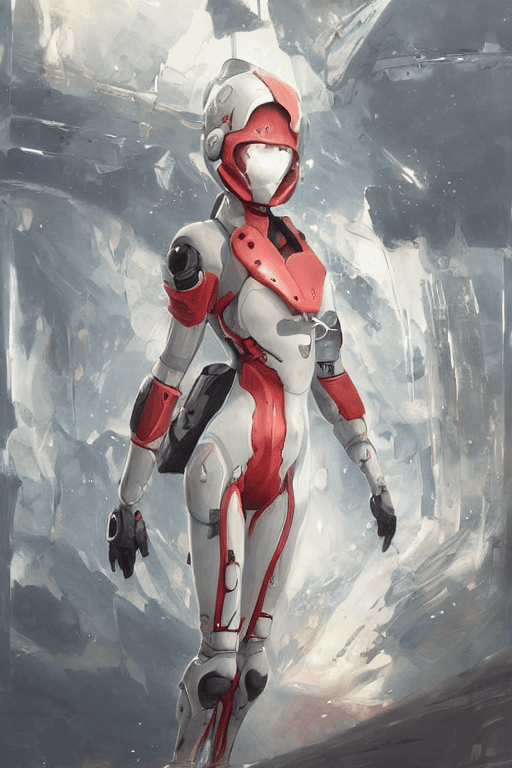 AI generated: Hyper realistic painting of a beautiful girl in an EVA plugsuit, hyper detailed, anime, by greg rutk...