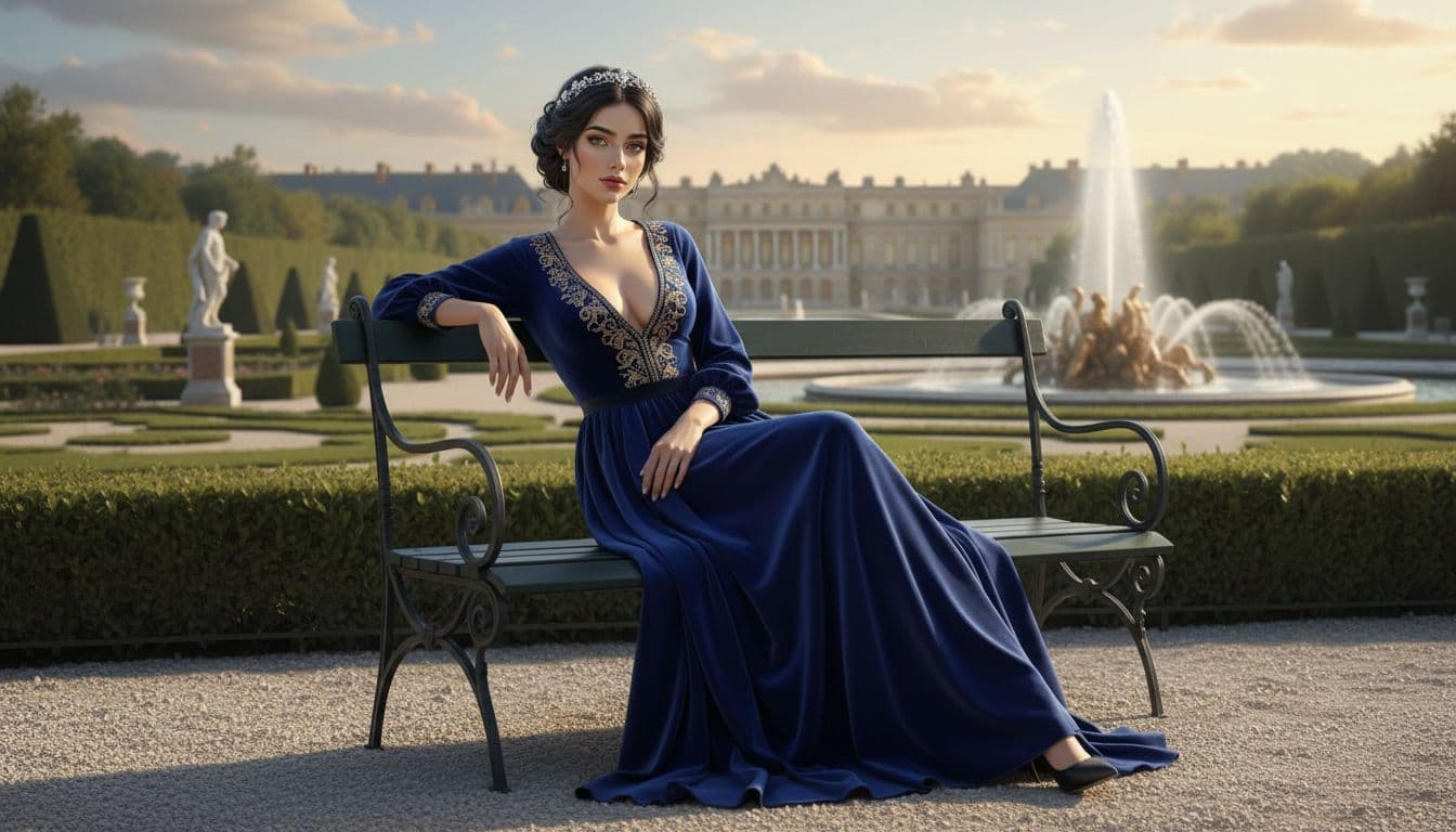 AI generated: Au jardin de Versailles