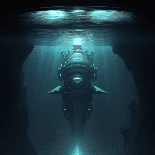 AI generated: Scifi bottom of the ocean