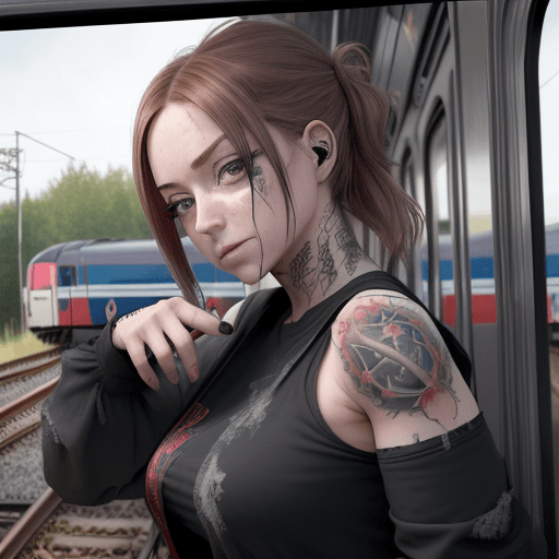 AI generated: Hyper realistic eye level ce fut un accident tragique, le train était comme, coupé en deux par un ha...