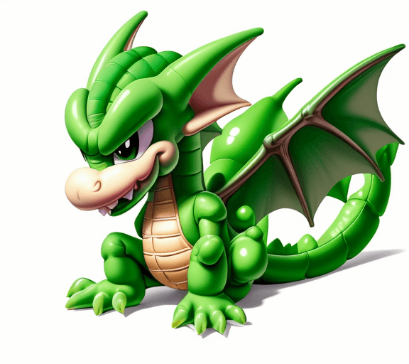 AI generated: cartoon sweet baby dragon with Luigi suits with only the lines so i can paint it and fit the canvas ...